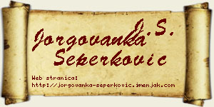 Jorgovanka Šeperković vizit kartica